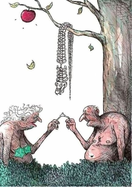 Ennél a verziónál nem a  kígyó volt legravaszabb a paradicsomban