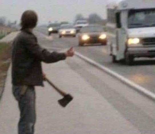 Favágóként nem egyszerű stoppolni!