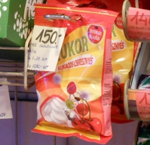 Kukacos cseresznyés ízesítésű cukorka