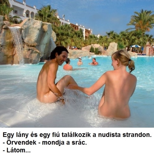 Egy nudista strandon nehéz leplezni az érzelmeket