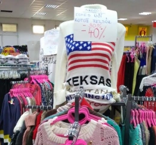 A helyi kínai bolt mai ajánlata