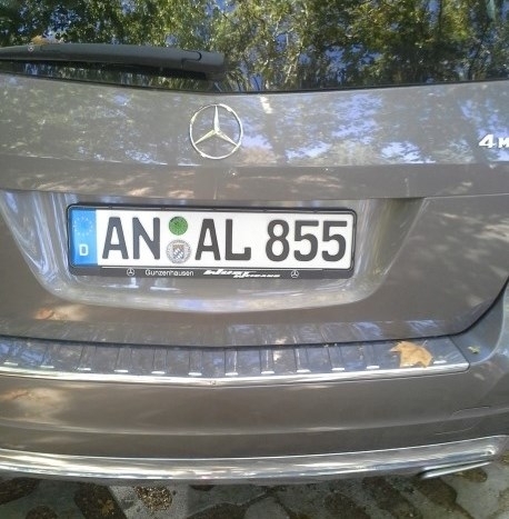 Egy érdekes német rendszám