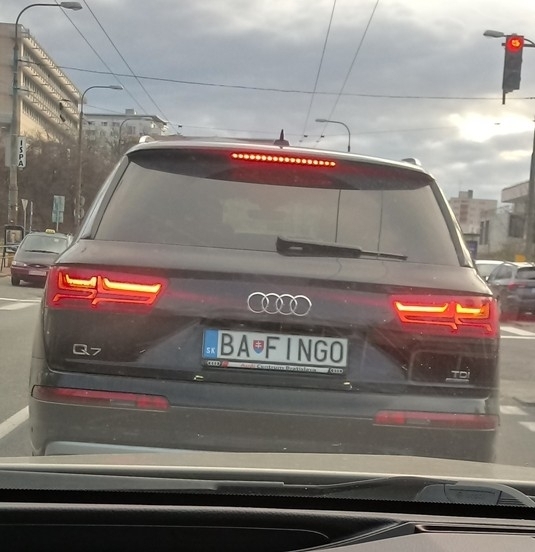 Egy vicces Szlovák rendszám